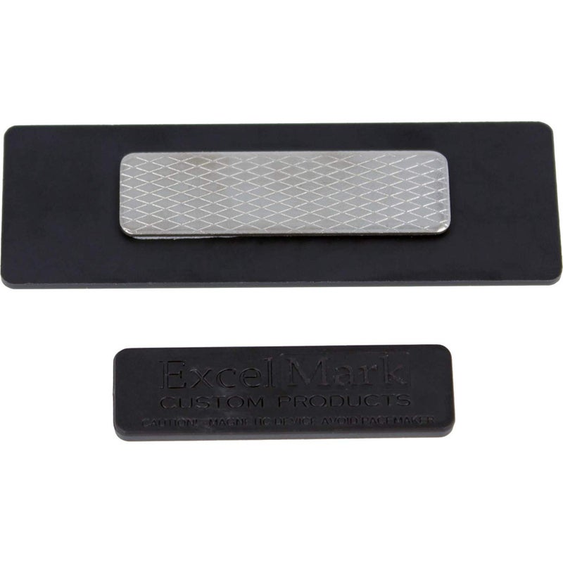 ExcelMark Blank Name Tag/Badge with Magnetic Backing - 1"x 3"(25 Pack - Silver) - Image 4